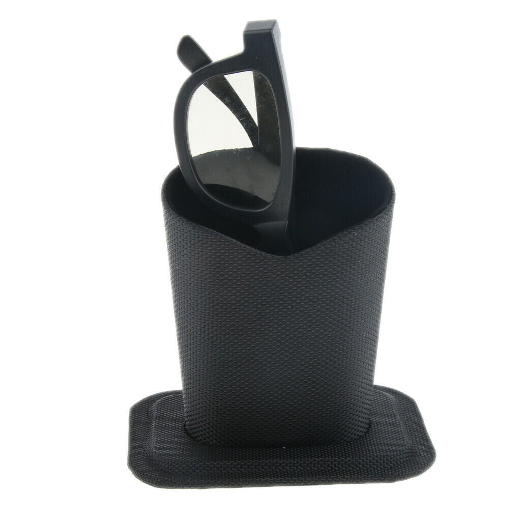 3 Pieces Anti Scratch Eyeglass Holder Stand Desks Upright Glasses Case Black