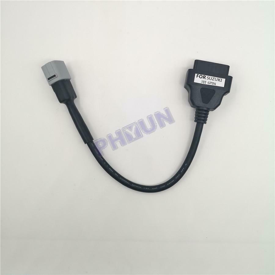 For Yamaha SUZUKI OBD2 6 Pin diagnostic Plug Adapter Motorcycle Bike ATV Cable