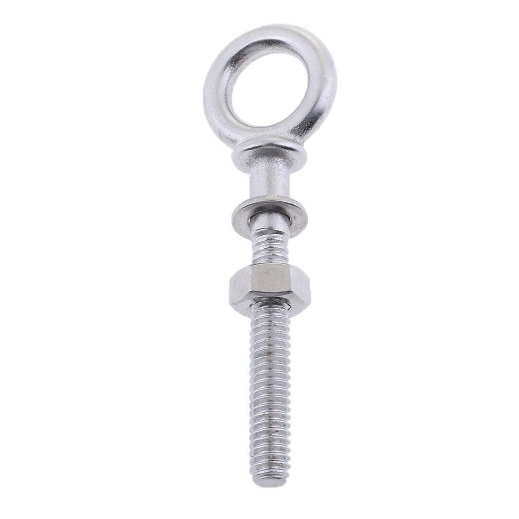 M4 x 40mm Long Lifting Eye Bolts With Washer and Nut - 304 Stainless Steel
