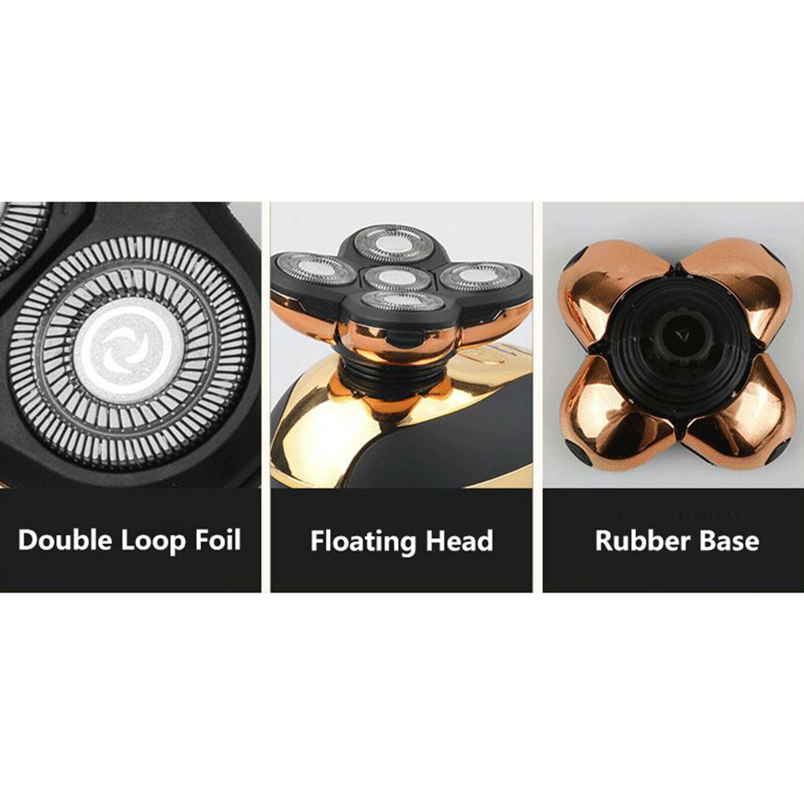 4D 5V Waterproof Men Rotary Electric Shaver Razor Bald Head Shaver USB Charging