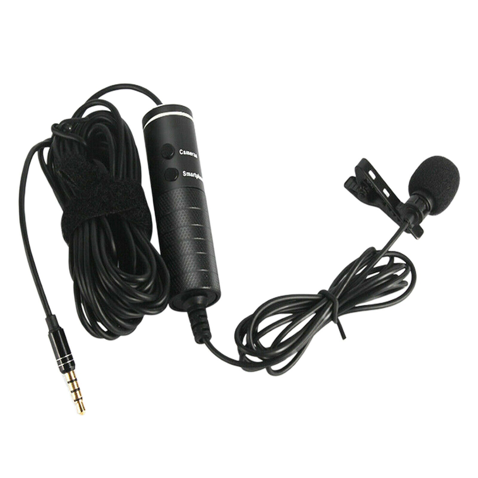 Wireless UHF Lapel Mic 3.5mm   Plug Podcast Condenser Lavalier Microphone