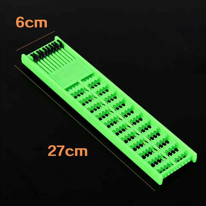 1PC Fishing Rig Board Plastic Double Side Spring Hooks Storage Catch Hold.l8