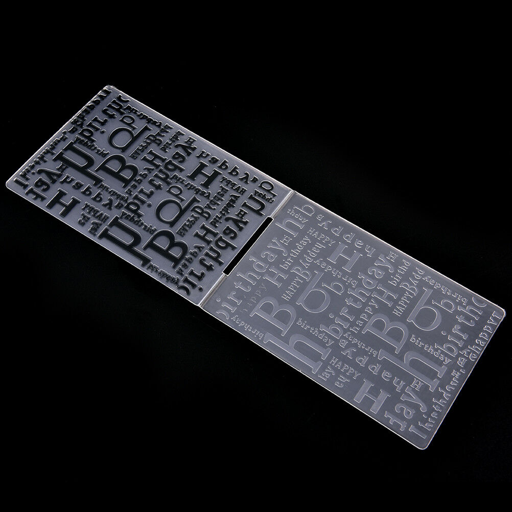 Happy Birthday Plastic Embossing Folders For Diy Scebpbooking Paper Card E DDDF