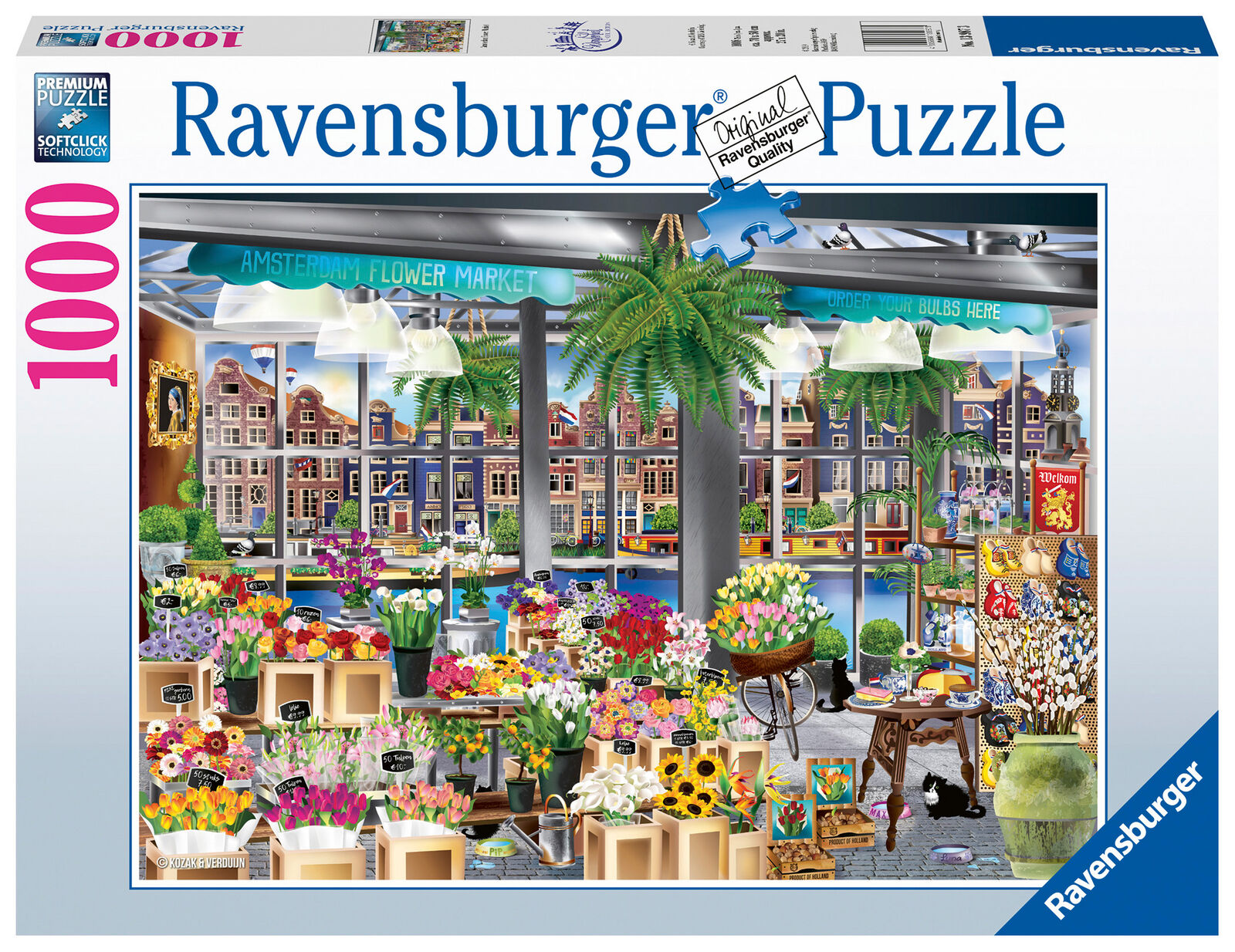 13987 Ravensburger Amsterdam Flower Market Jigsaw Puzzle 1000pc Age 12 Years+