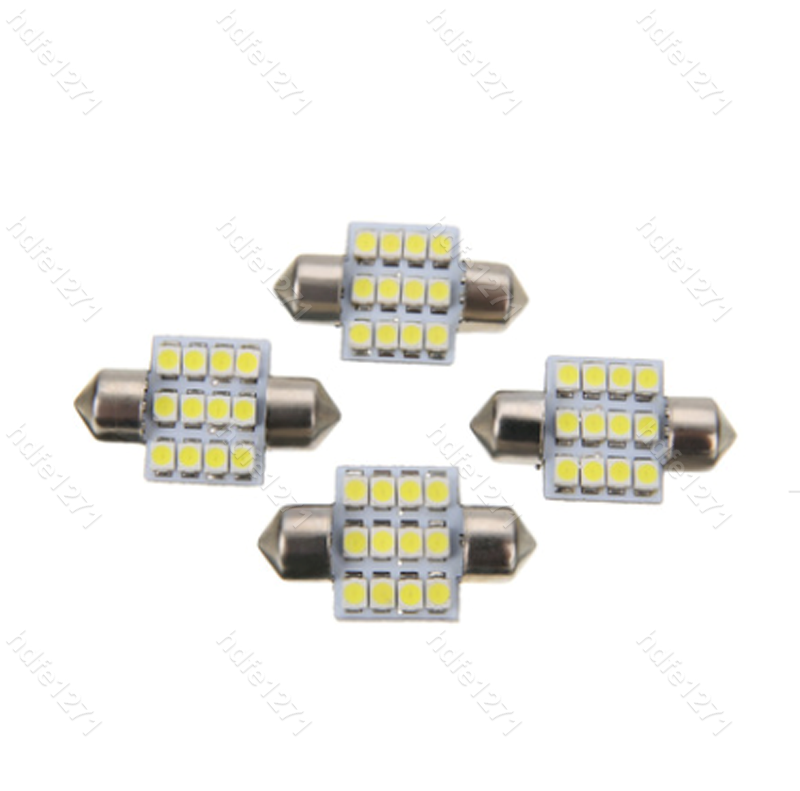11 Pcs White LED Bulbs for Dome & Map & Door & Glove Box & License Plates Lights