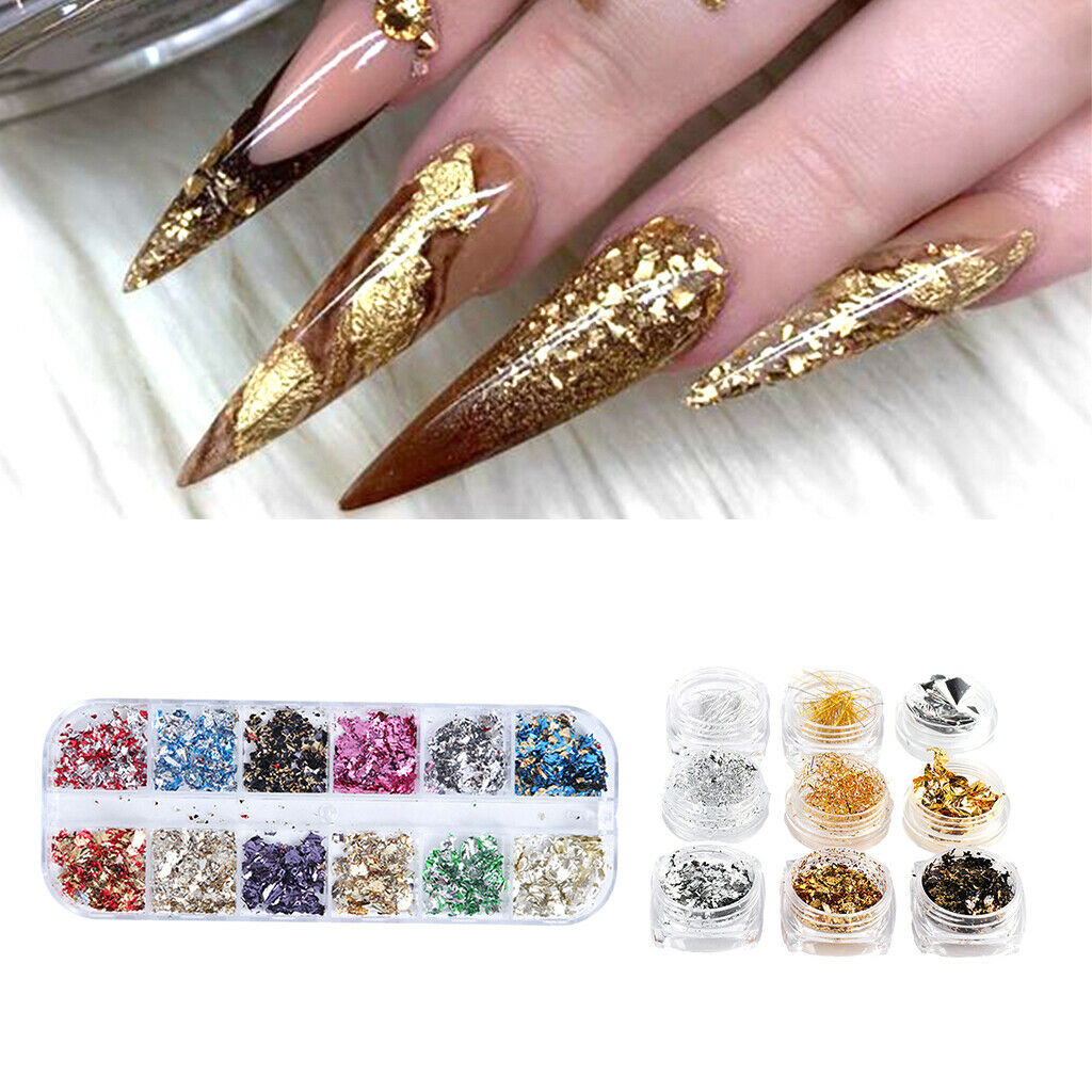 DIY Crafts Nail Paillettes Sparkle Fragments Nails Art Design Decoration