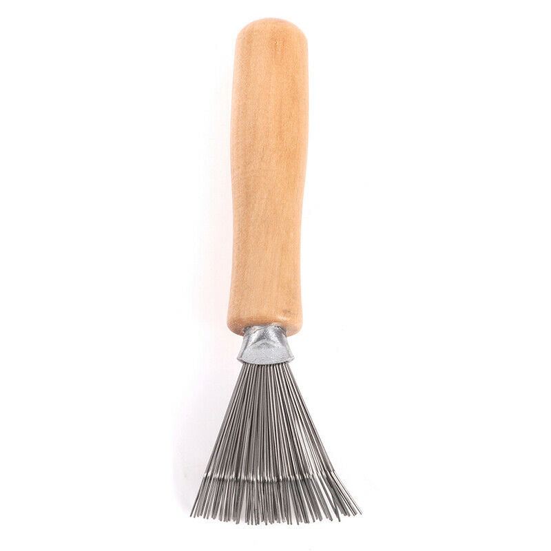 1Pcs Wooden Comb Cleaner Cleaning Hair Brush Comb Cleaner Handle Embeded .l8
