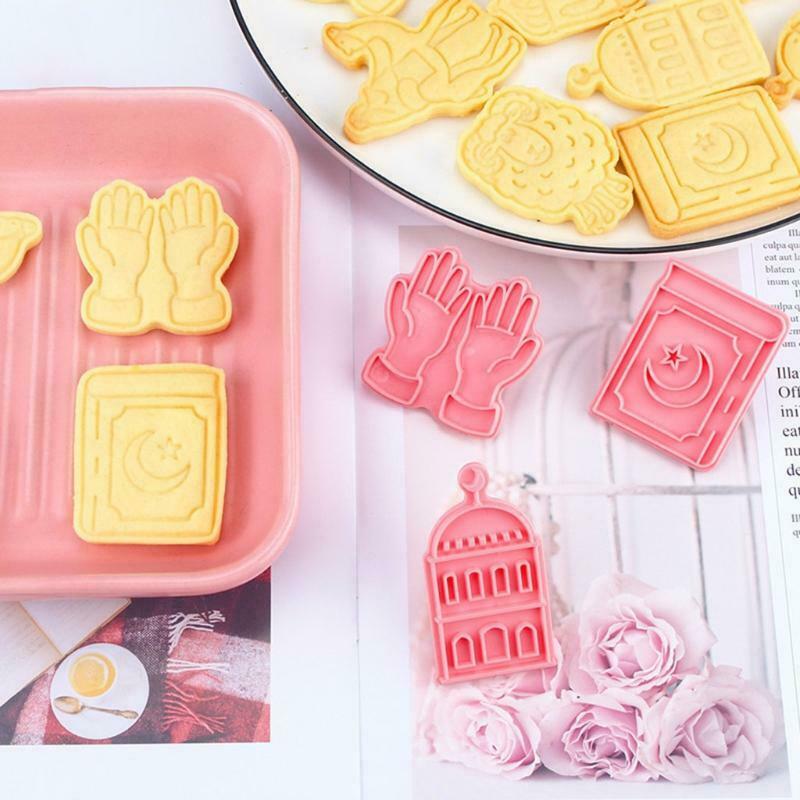 6 Pcs Ramadan Decoration Cookie Cutters Set Eid Mubarak Element Biscuit DIY Mold
