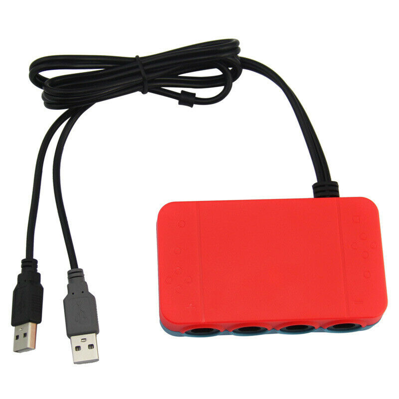 New For Nintendo Wii U/PC/NGC/Switch Controller 4 Ports USB Adapter Converter