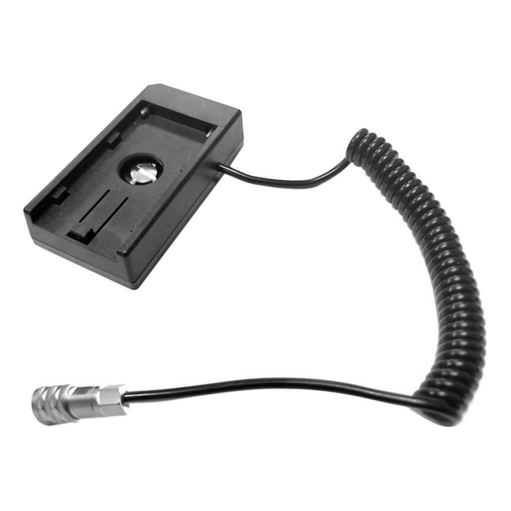 NP-F970 Battery Charger Plate Built-in Coiled Cable for BMPCC 4K