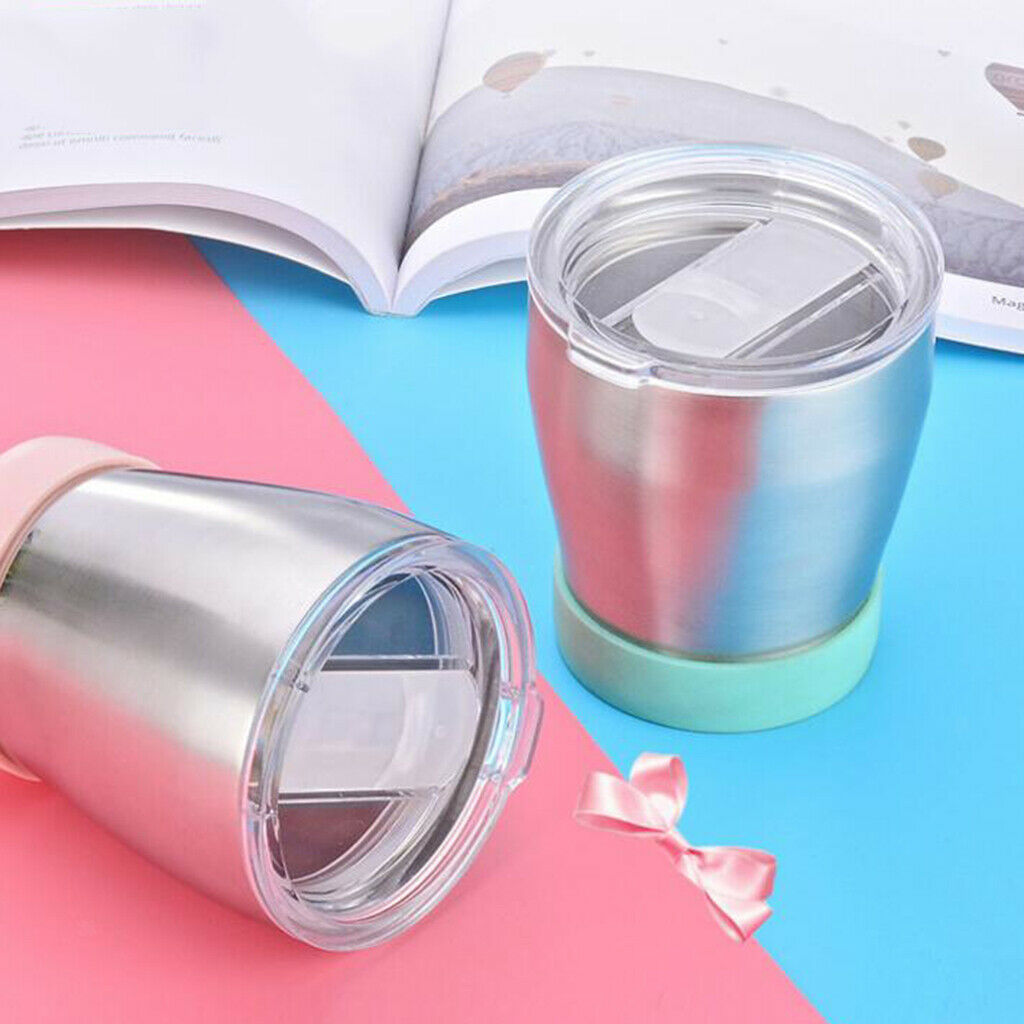 300 ML Stainless Steel Cup Outdoor Coffee Tea Juice Water Drinks Mug Pink
