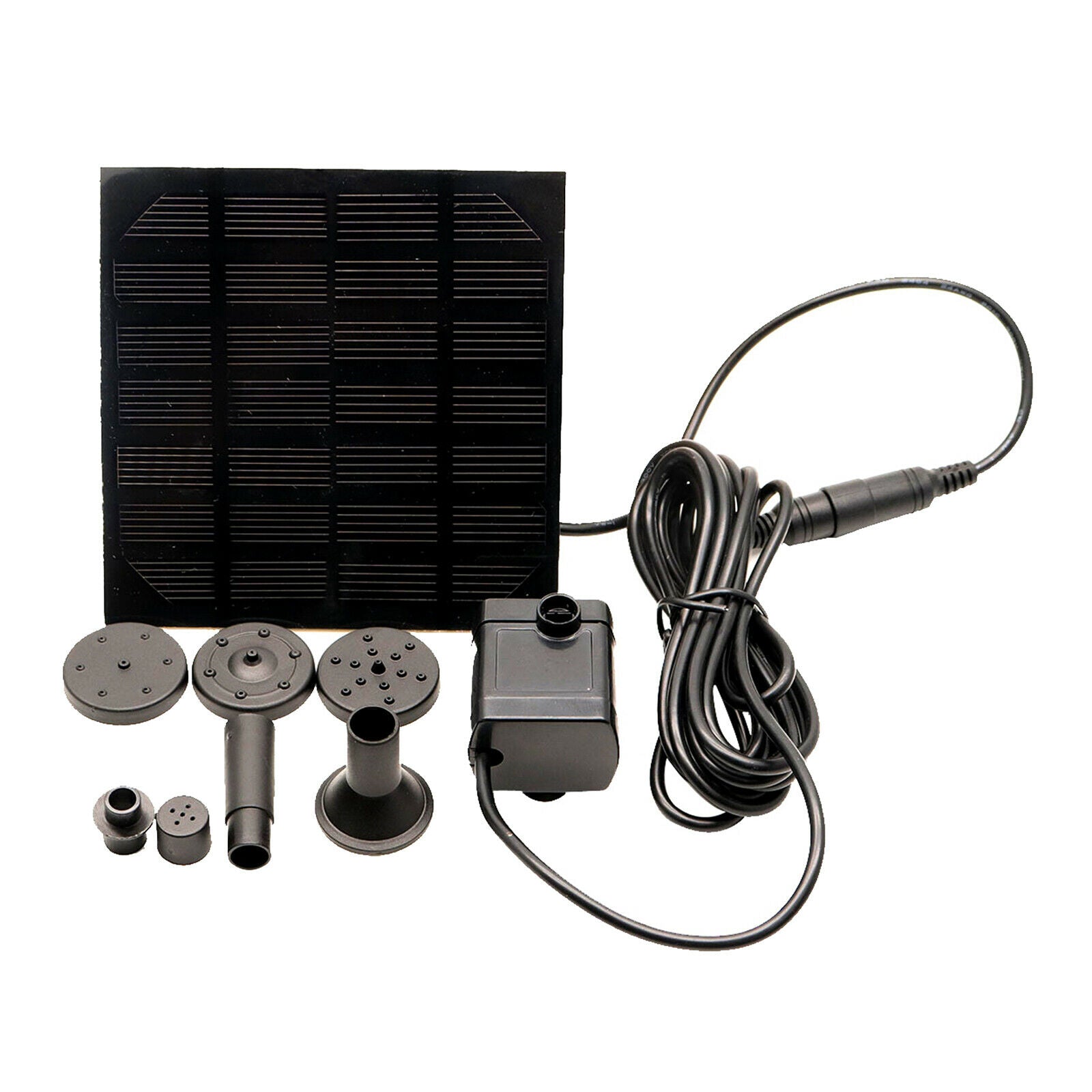 Solar Fountain with Panel Water Pump Outdoor Fountain 6 Sprinkler Heads