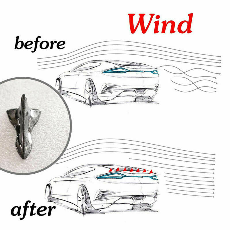 10pcs Universal Car Shark Fin Diffuser Vortex Generator Wing Roof Spoiler Bumper