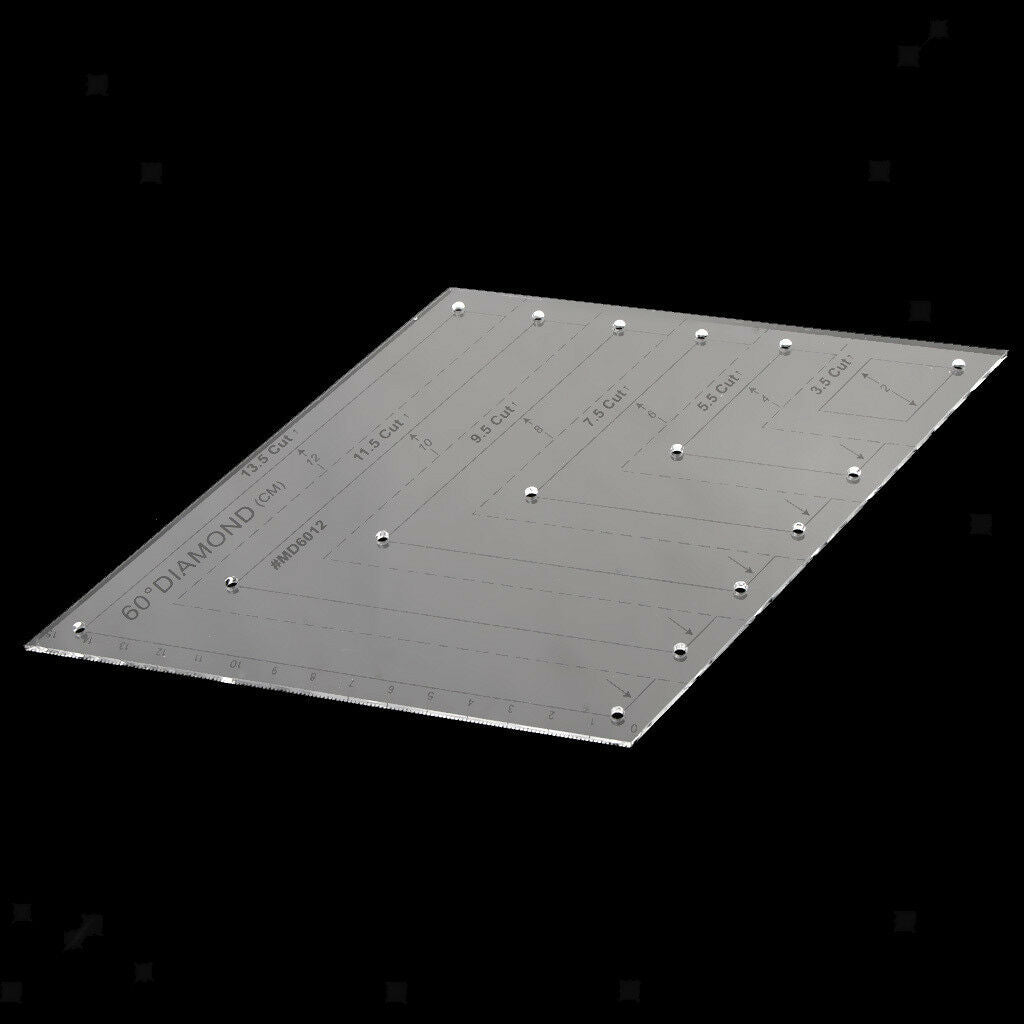 60 Degree Diamond Rhombus Quilting Ruler Quilting Tools Patchwork Template