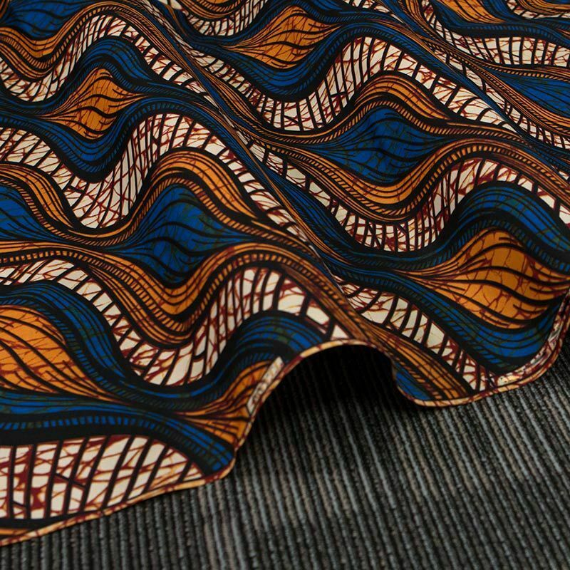 1Yard African Wax Printed Fabric Floral Cloth DIY Dress Clothing Sewing Decor