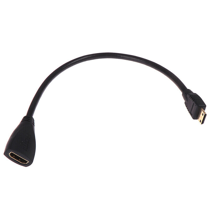 20CM Mini HDMI Male to HDMI Female Adapter Connect Cable Cord 1080P WU WF  N Tt
