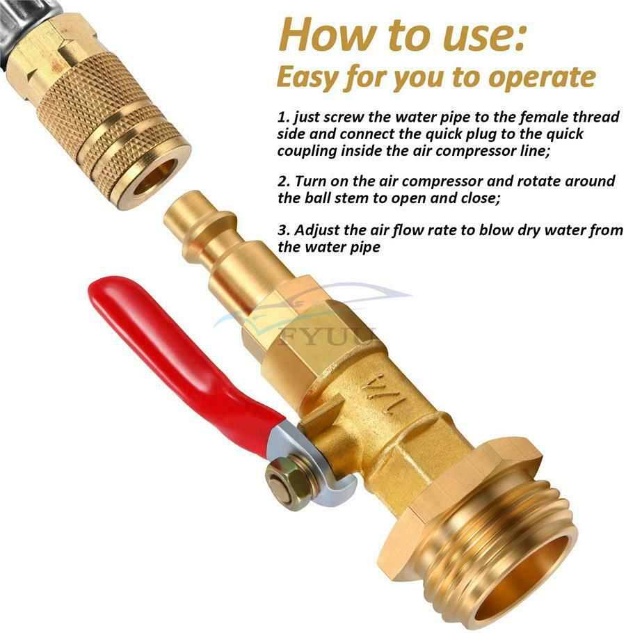 2PCS Universal Antifreeze Adapter with 1/4 inch Male Thread Connection Plug