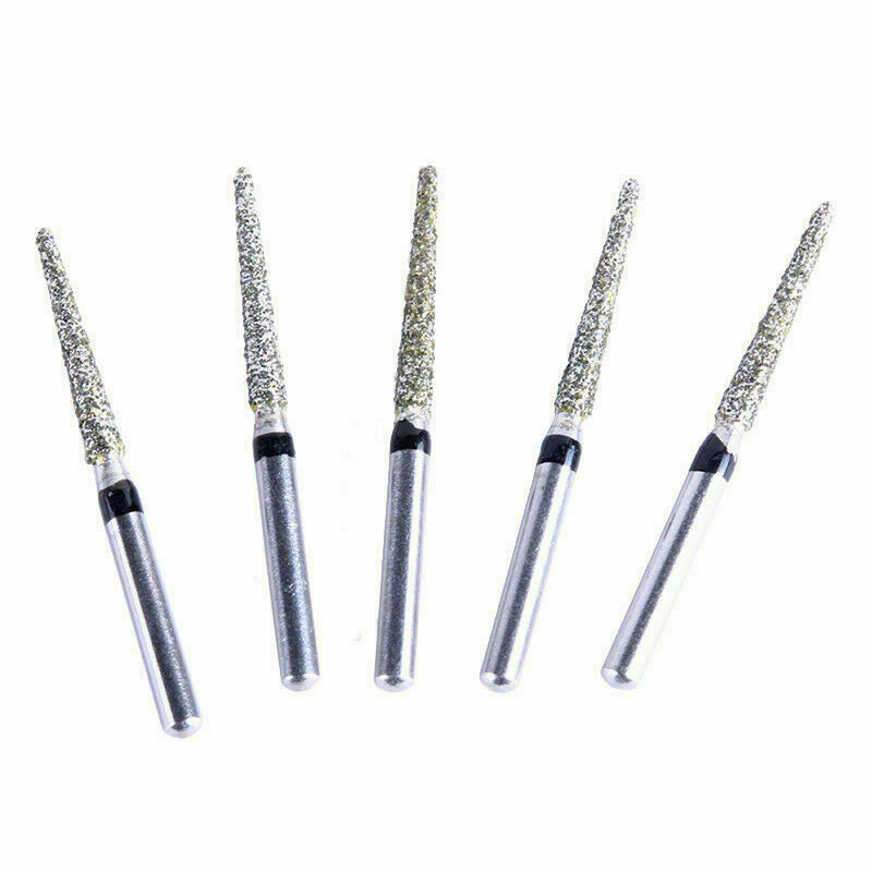 50 Kits Dental Diamond Burs FG Cone Round Head TR-12S For High Speed Handpiece
