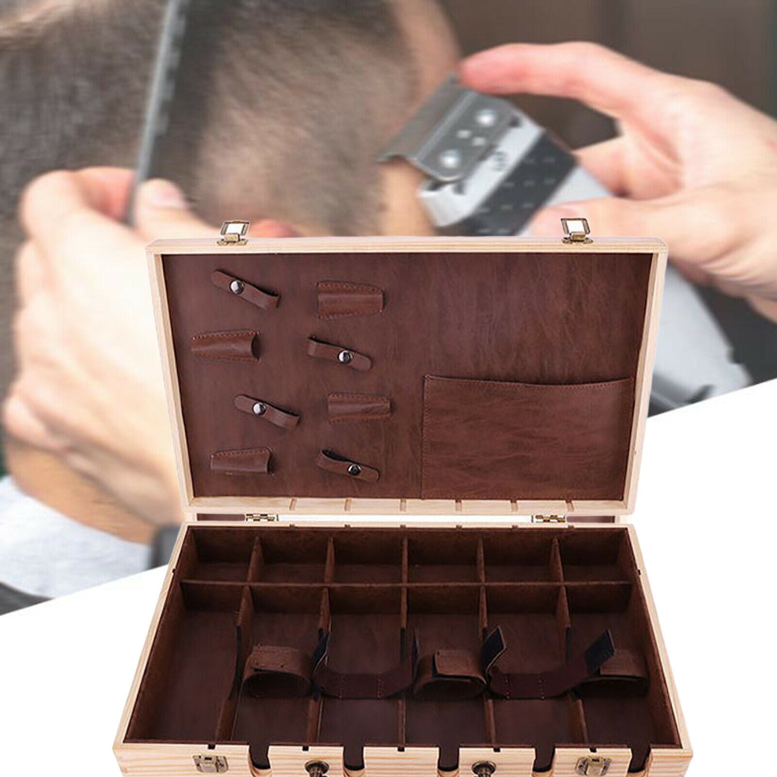 Professional Barber Carrying Case Box Hair Styling Accessories Organizer
