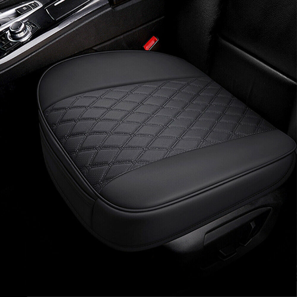 Black PU Leather Car Front Seat Cover Surround Cushion Universal Auto Seats Pad