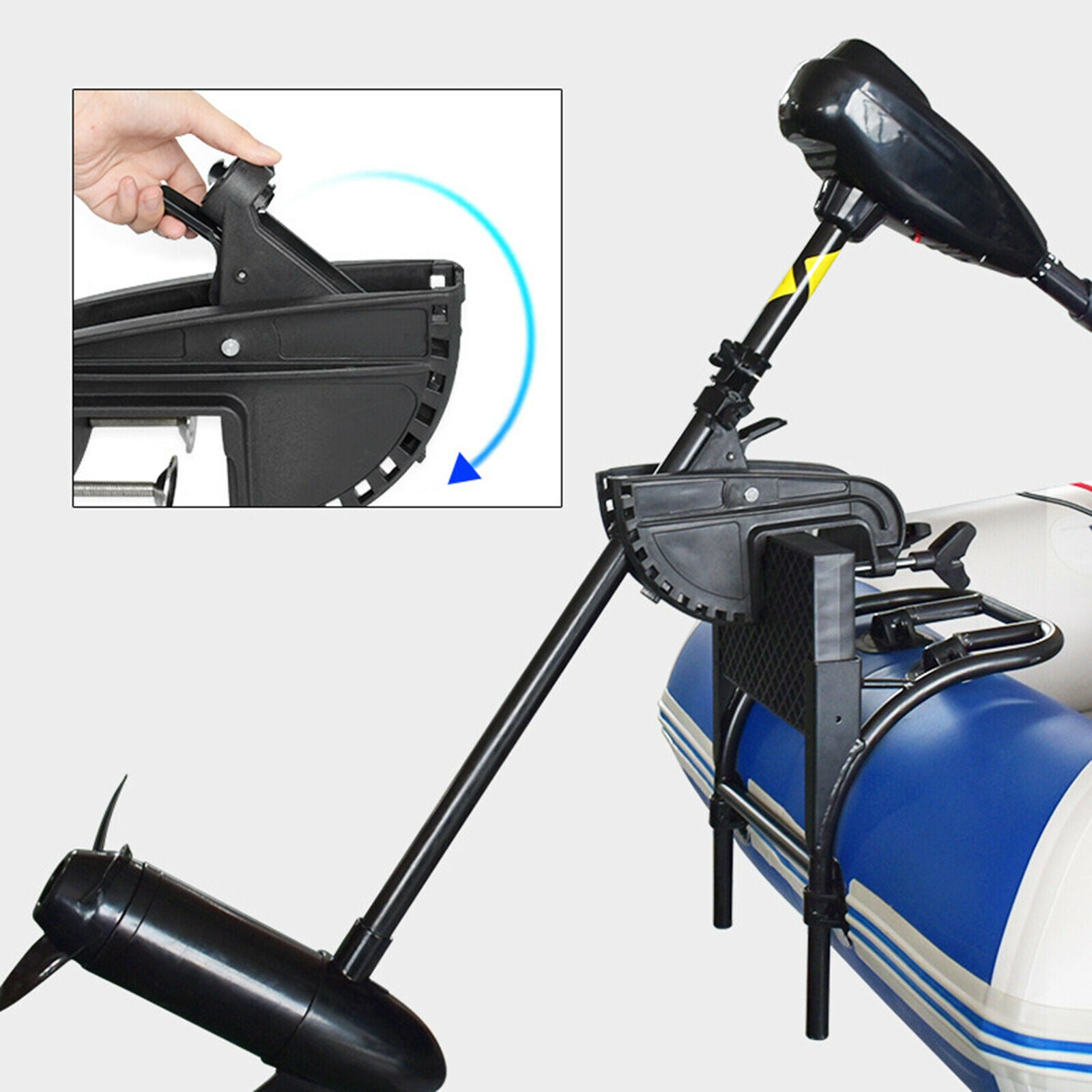12V Electric Marine Kayak Motor Thruster Bracket Inflatable Boat Canoe Clamp