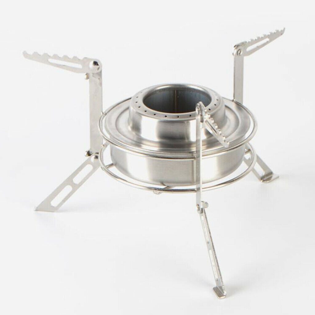 Stainless Steel Backpackers Alcohol Stove Outdoor Burner Picnic Hiking