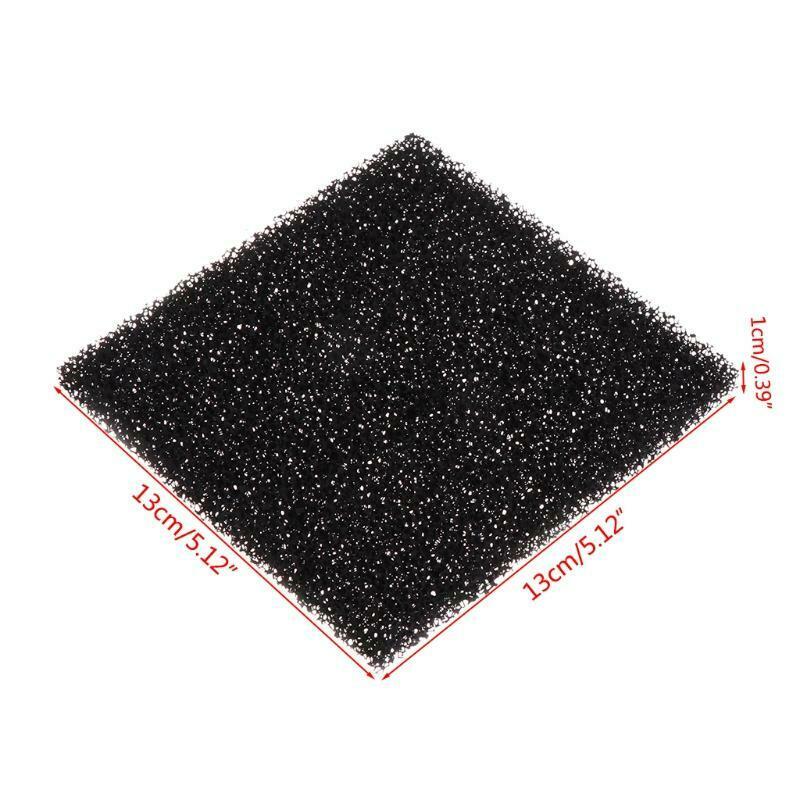 5Pcs Black Activated Carbon Foam Sponge Air Filter Impregnated Sheet Mat Pad