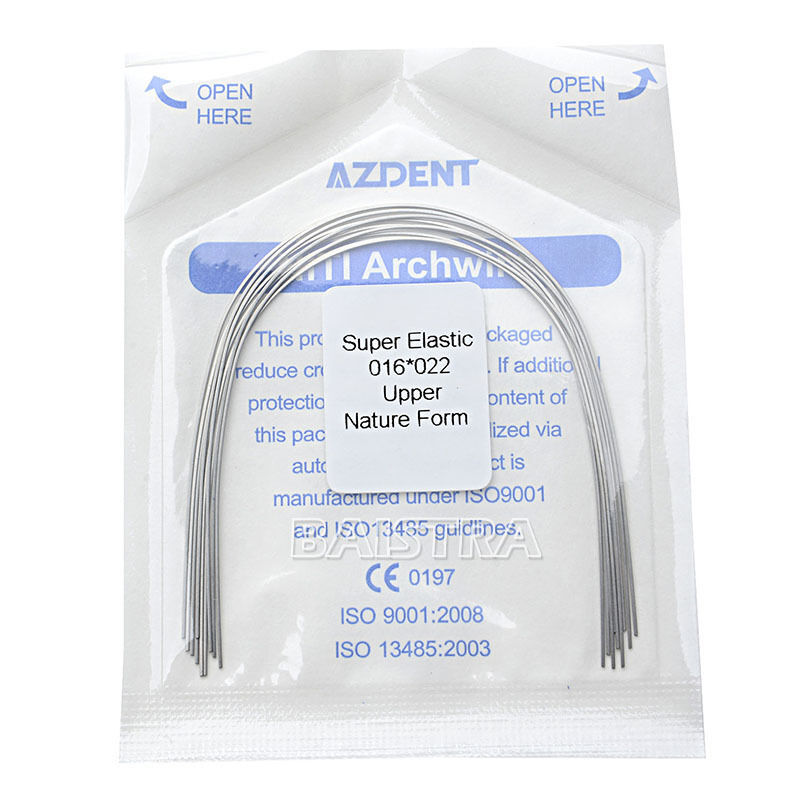 100X Dental Orthodontic Super Elastic Niti Natural Rectangular Wires 16*22 Upper