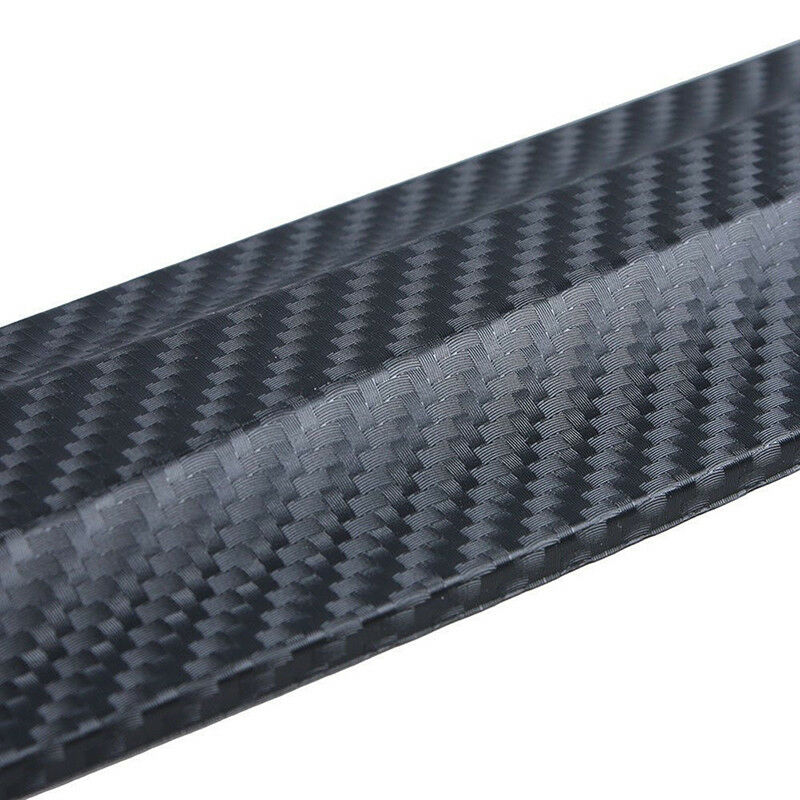 2 Black Carbon Fiber Texture Anti-rub Protecto Car SUV Bumper Edge Guard Stri Tt