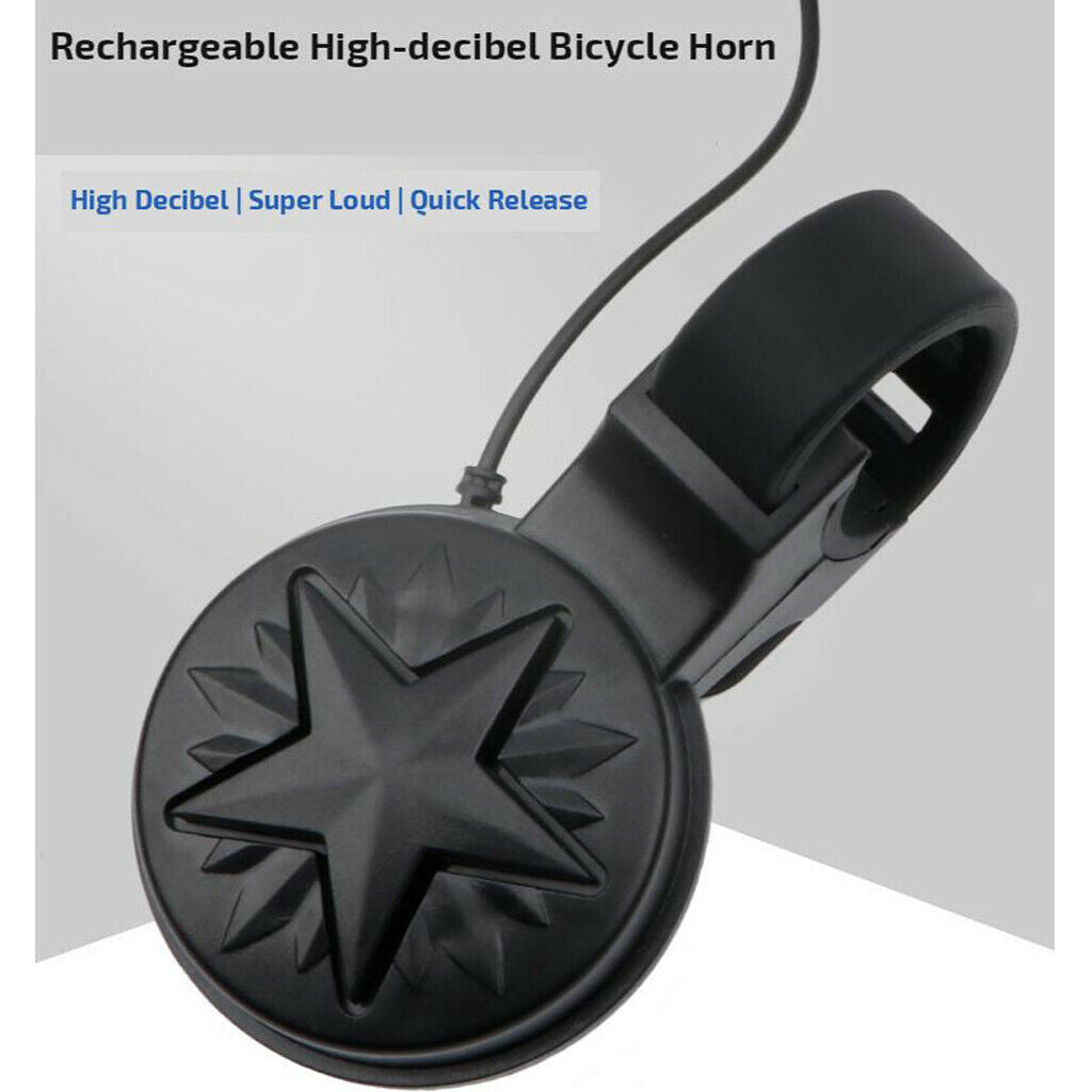 120db Mountain Bike Bell Electric Mini Horn USB Charging  Accessories