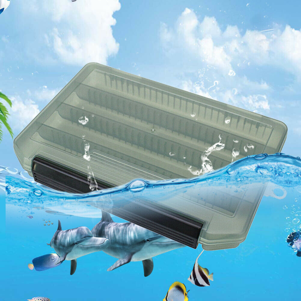 14 Grids Fishing Lure Bait Storage Box Fishing Tackle Tools Jig Hook Case @