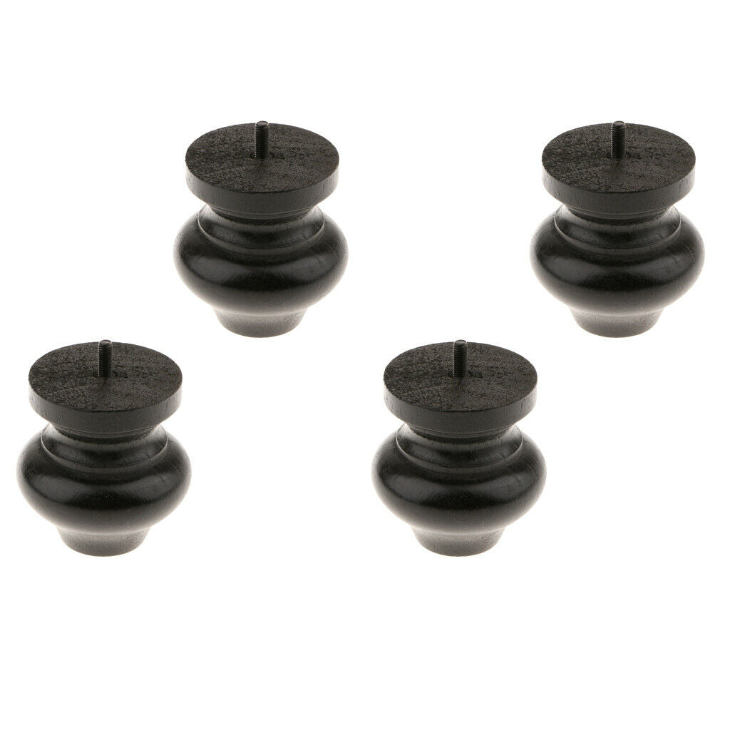 Wood Sofa Leg Plinth Feet Holder for Furniture Cupboard Cabinet Couch 4 Pcs