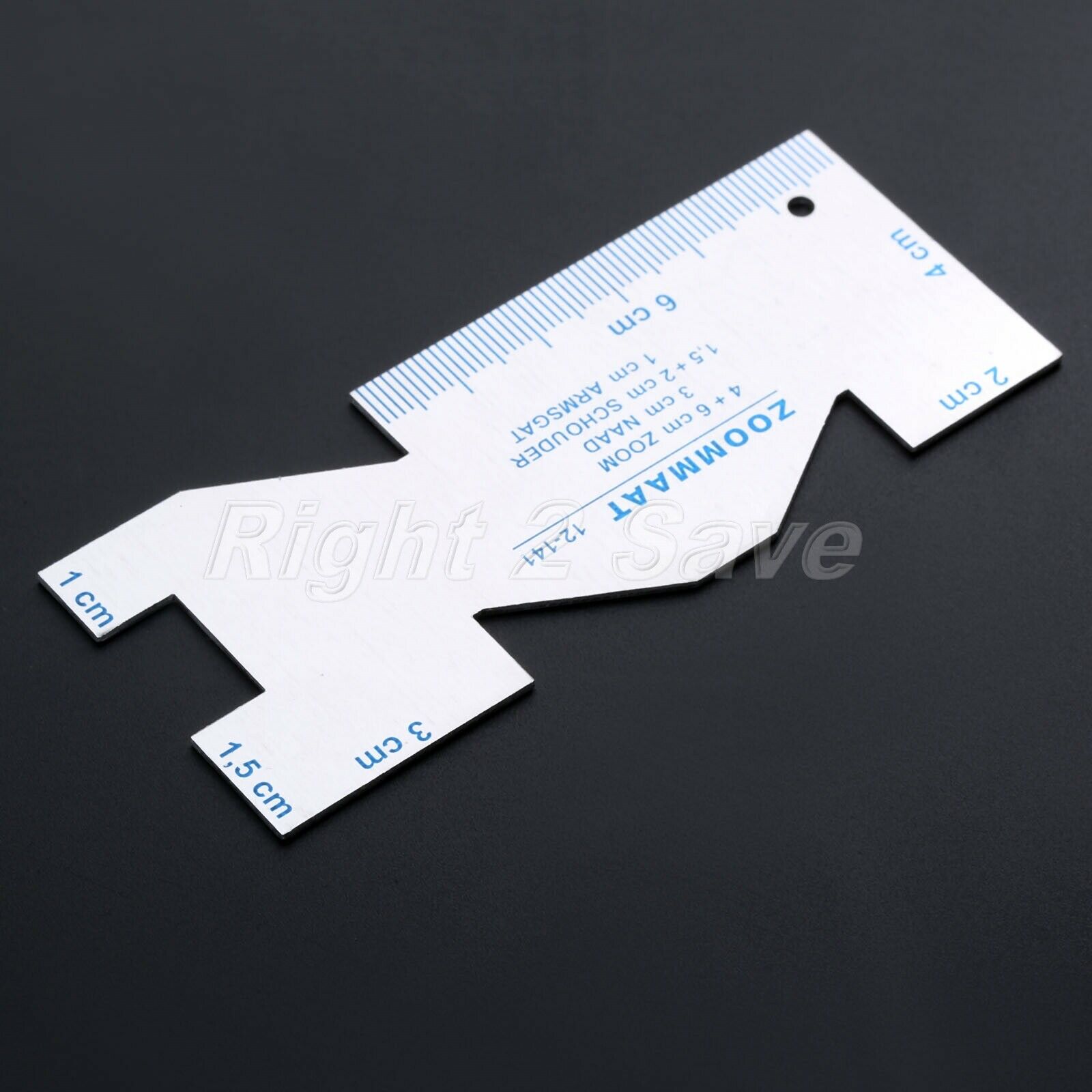 Metal Sewing Measuring Gauge Ruler 9.8x4cm Double Side DIY Sewing Quilting Craft