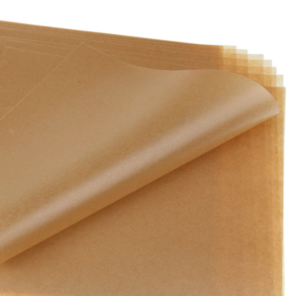 Pack of 50 Brown Wax Tissue Paper Xmas Wedding Candy Food Sweets Gift Wrappings