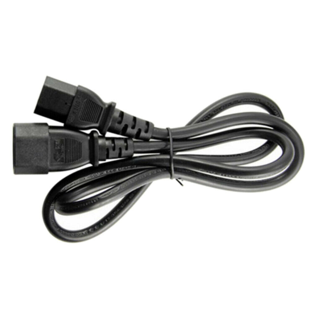 Black PVC IEC320 C14 Male to C13 Female C14-C13-Cable 200cm PDU Server Kit