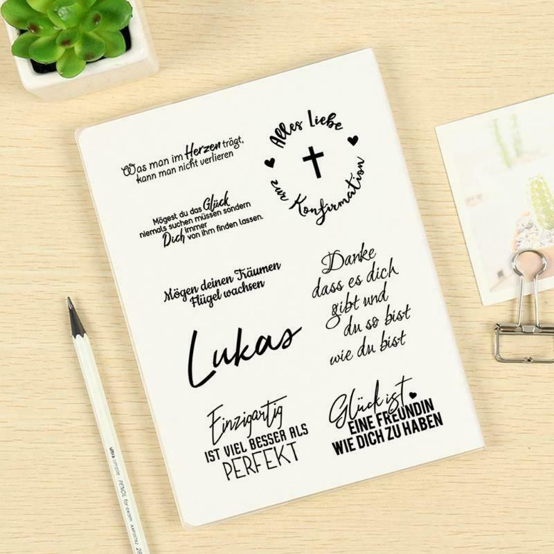 Blessing Lettering German Wishes Clear Stamps for Card Making Decoration and DIY
