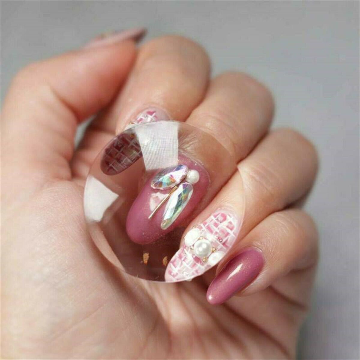 1 Set Clear Nail Art Stamping Transfer Stamper Scraper Plate Manicure Tools Kit