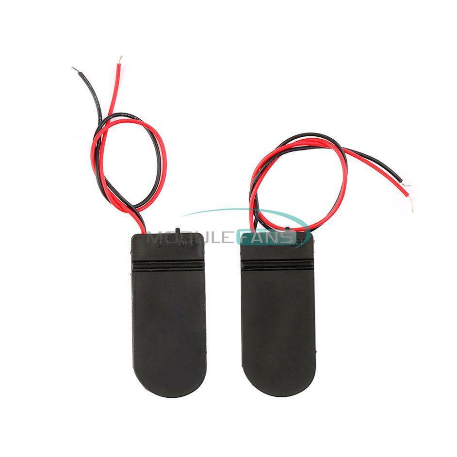 5PCS DIY CR2032 3V Button Coin Cell Battery Holder Case Box With On-Off Switch