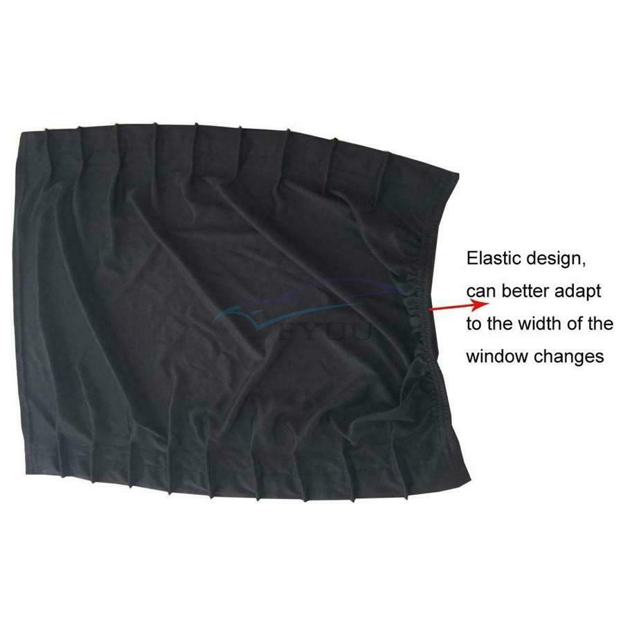 8 Pieces\ Set ABS Tracks Adjustable Sunshade Elastic Cord Car Window Curtains