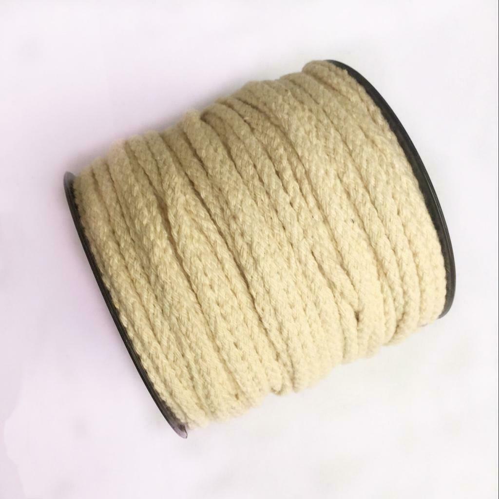50 Meters Natural White and 10 Meters Bleached White Cotton Rope Sash Cord Twine