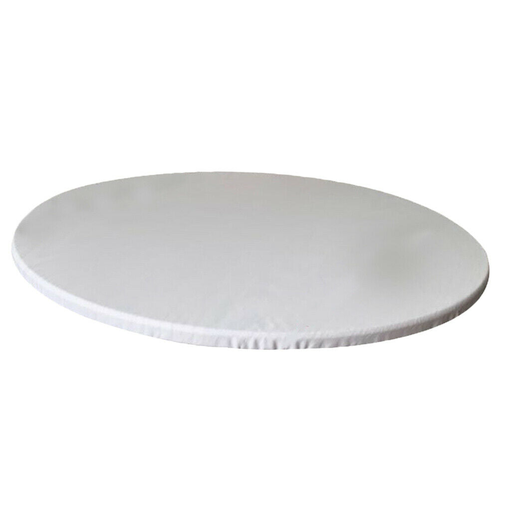 2-Pack Fitted Table Cover Round Tablecloths 120cm Dia for Catering Banquet