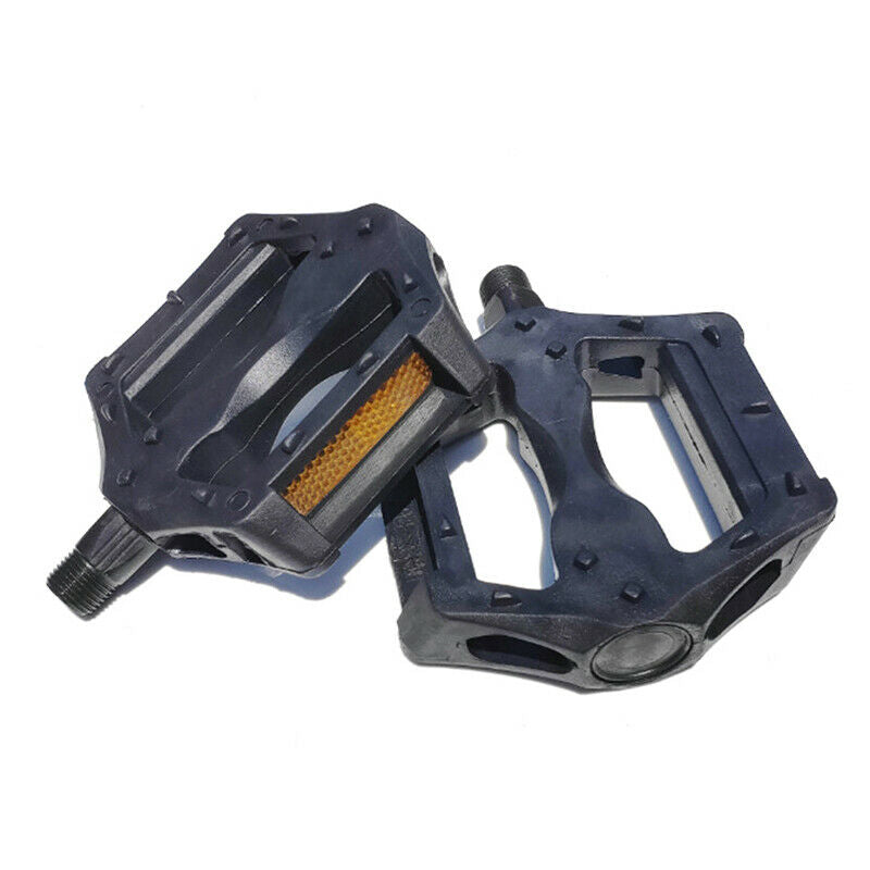 1 Pair Portable Bicycle Pedal Plastic Anti-slip Rivet Cycling Bearing PedalsBDA