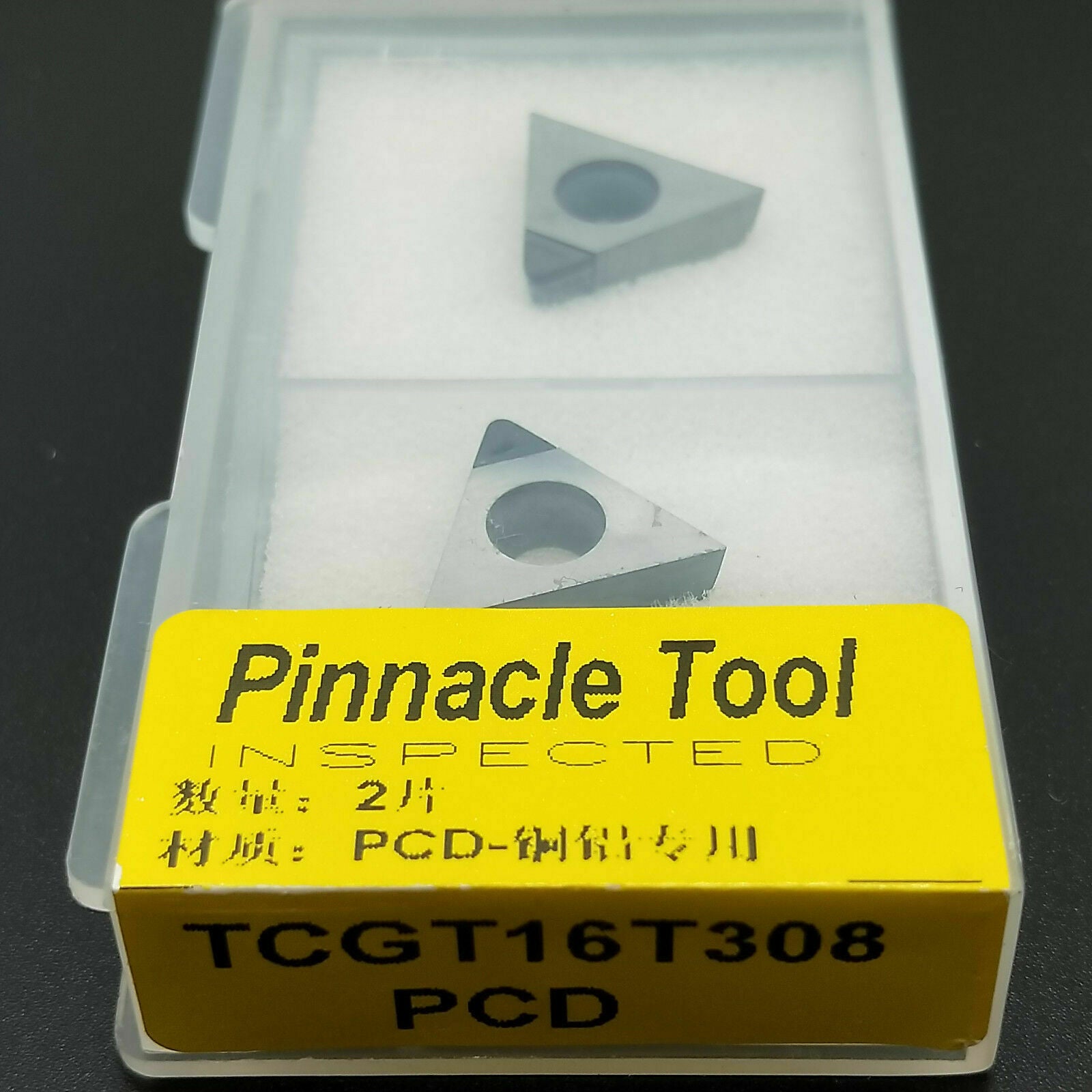 For Aluminum 2pcs TCGT16T308 PCD TCGT32.52 Polycrystalline diamond carbide bits