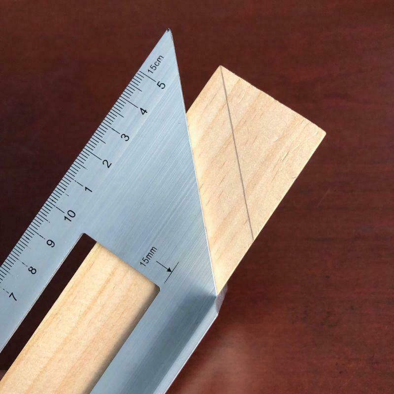 Aluminum Alloy Wooden Square Multifunction Ruler 45 90 Degree Gauge Woodworking