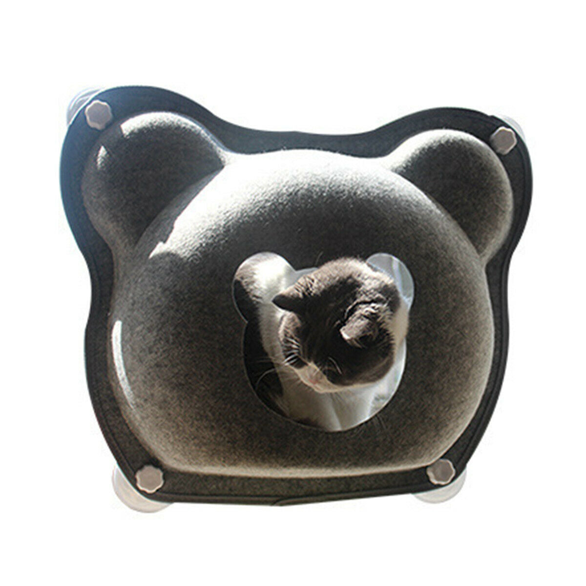 Sunshine Window Mounted Kitten Hammock Basking Bed Bear Shape Cat House