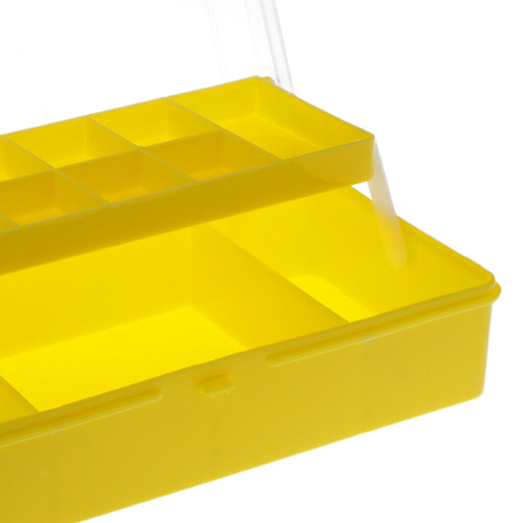 Plastic Fishing Lure Tackle Box Double Layer Spinner Bait Hooks Storage Case