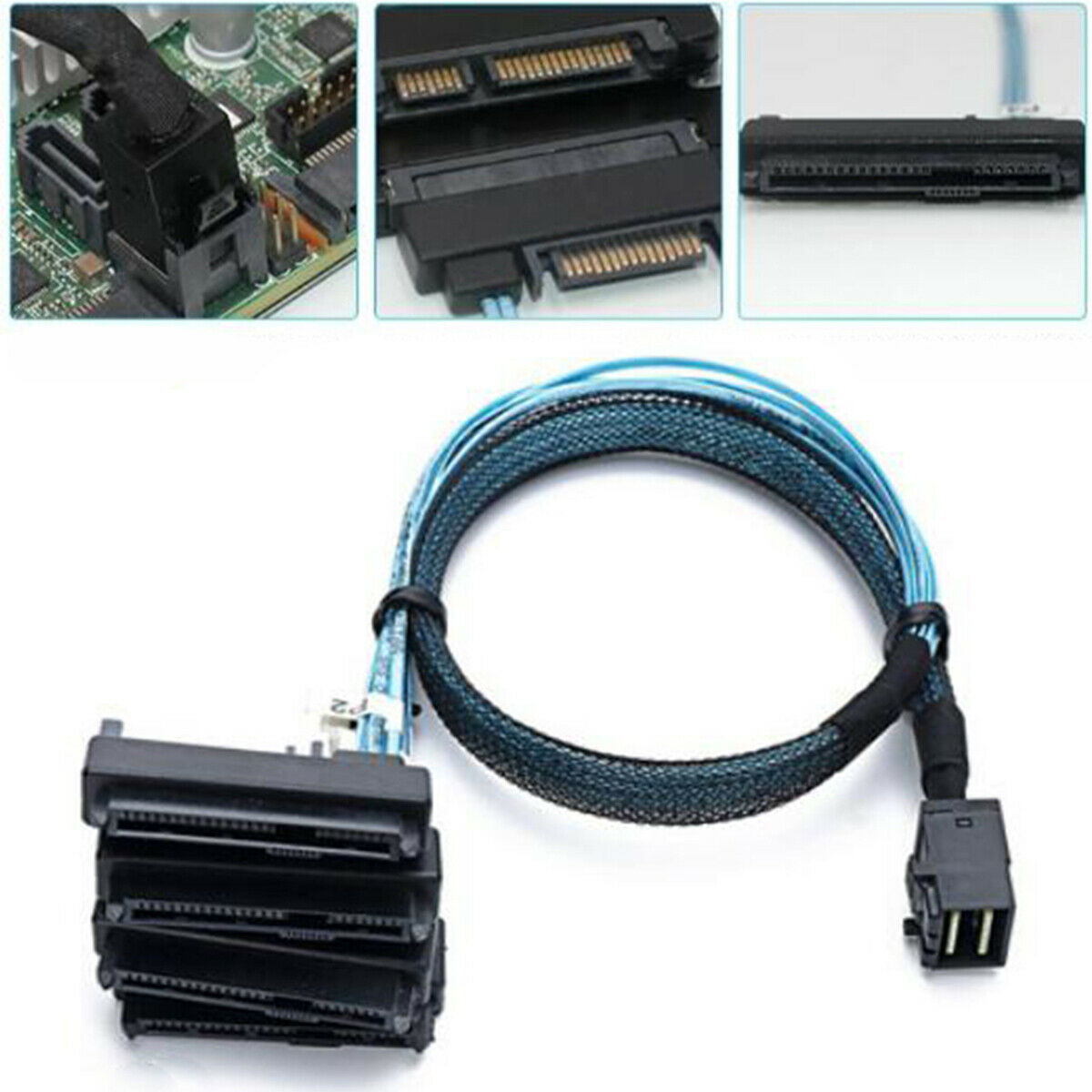 1 Piece 30awg Internal Mini SAS SFF-8643 To 29 Pin SFF-8482 Connector Adapter
