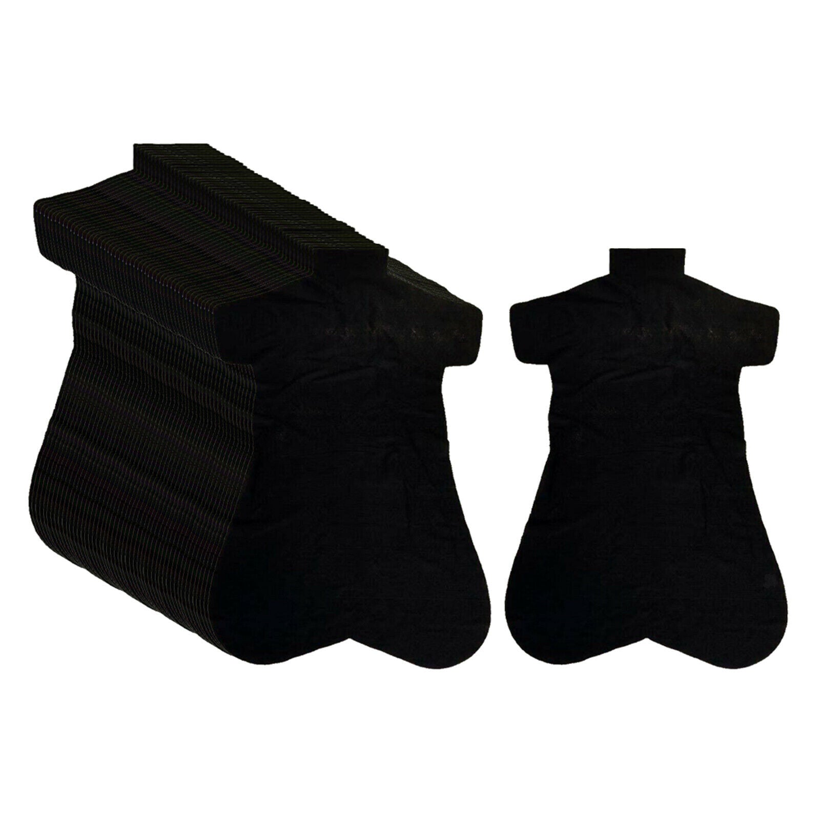 50 Packs Disposable Back Shaped Pads DIY Back Sheet Non-woven Fabric Black