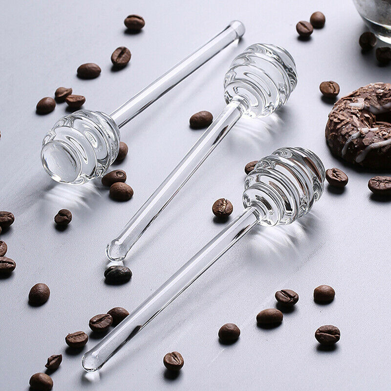 1Pc Honey Spoon Glass Honey Dipper Stick Kitchen Accessori.l8