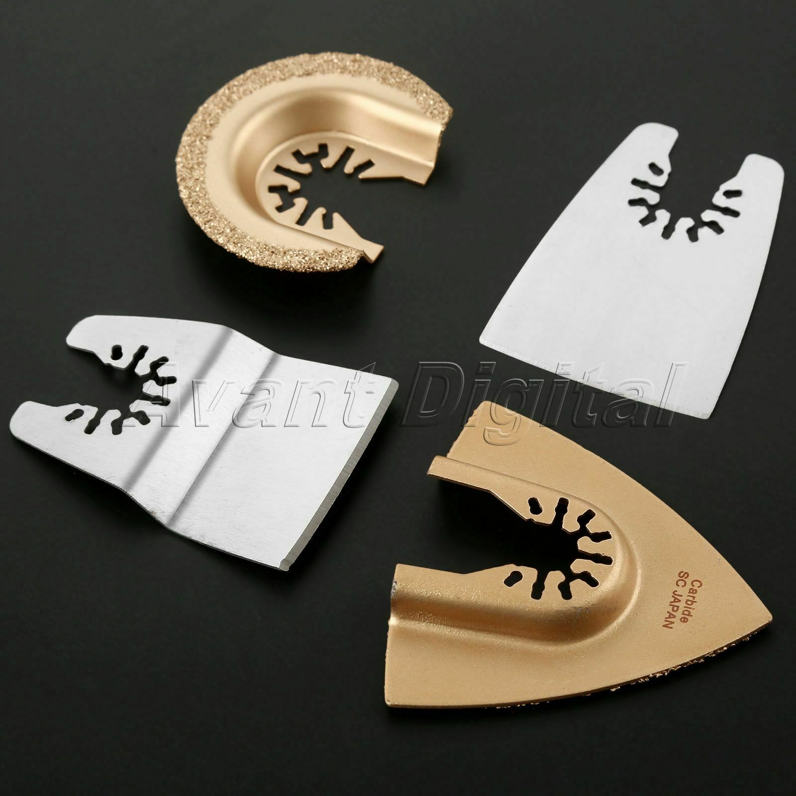 4pcs Carbide Saw Blades Scraper Rasp Kit Cutting Grinding Oscillating Multi Tool